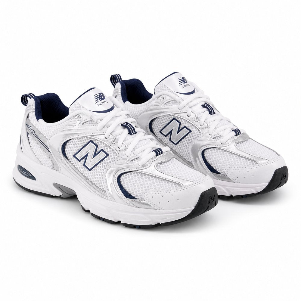 New Balance 530 Feminino — White/Silver/Navy