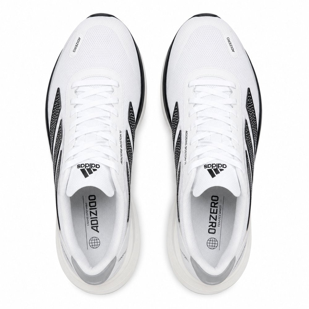 Adidas Adizero Boston 11 Feminino — White Black