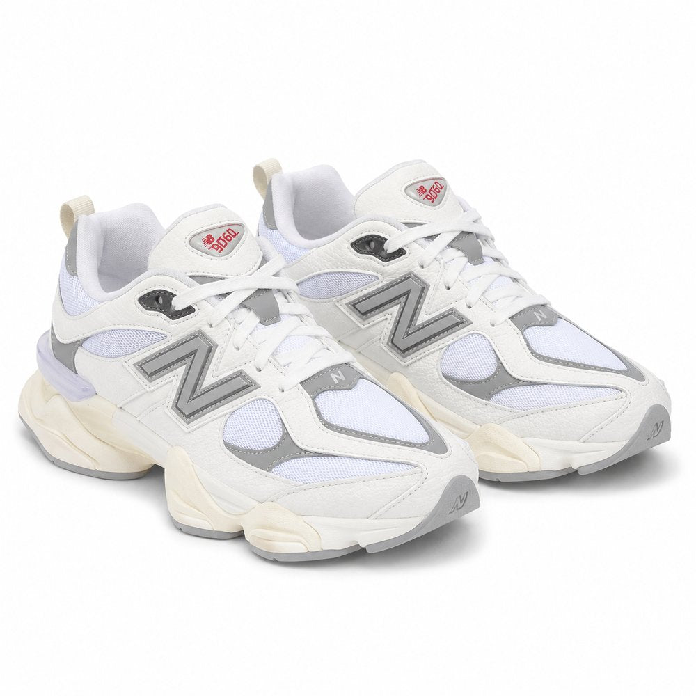 New Balance 9060 Feminino — Cream/Baby Blue/Lavender/Silver