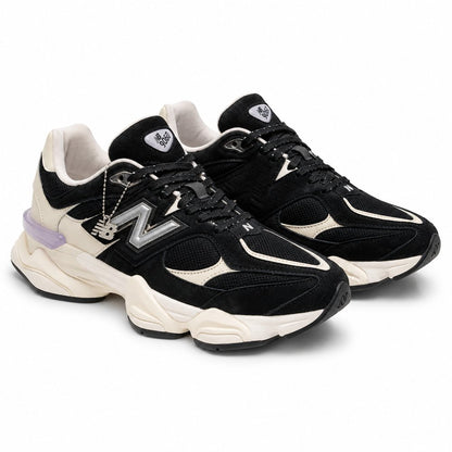 New Balance 9060 Feminino — Black Cream Lavender