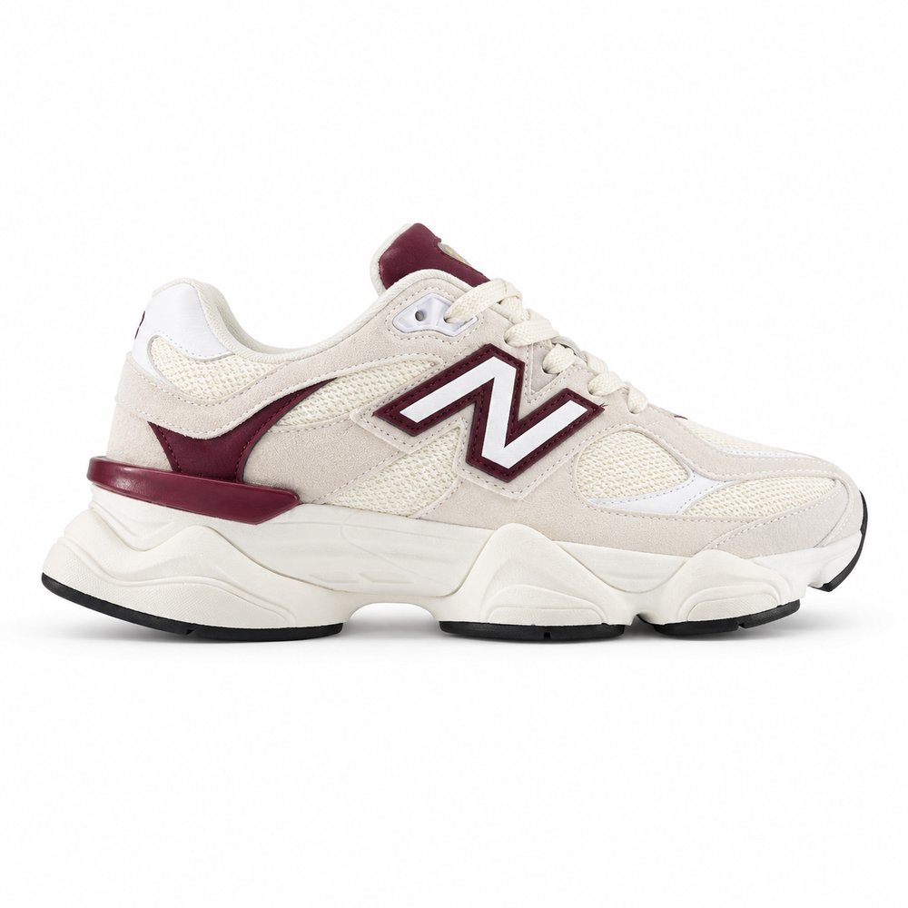 New Balance 9060 Feminino — Cream Burgundy