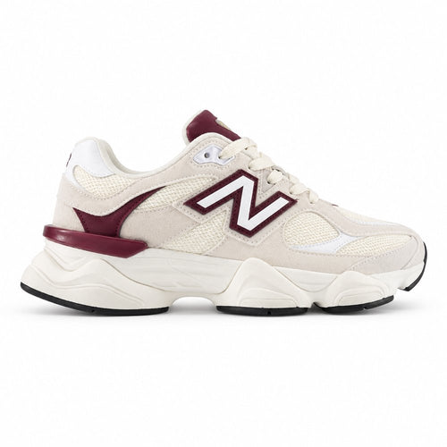 New Balance 9060 Feminino — Cream Burgundy