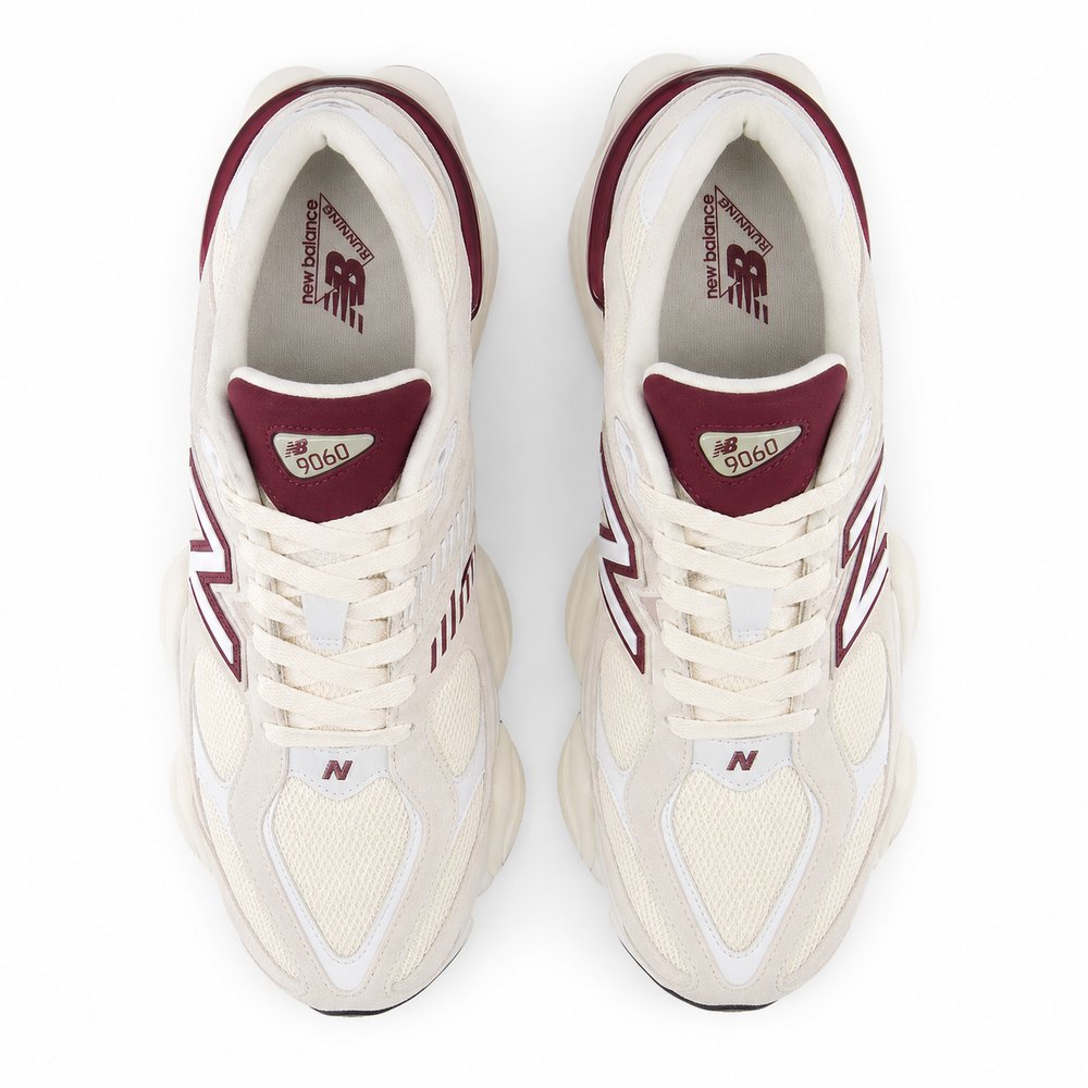 New Balance 9060 Feminino — Cream Burgundy