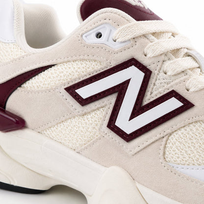 New Balance 9060 Feminino — Cream Burgundy