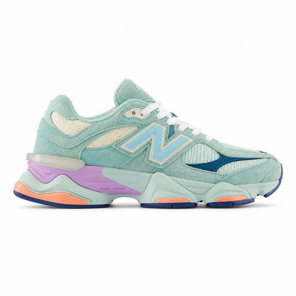 New Balance 9060 Feminino — Mint/Teal/Lavender/Peach