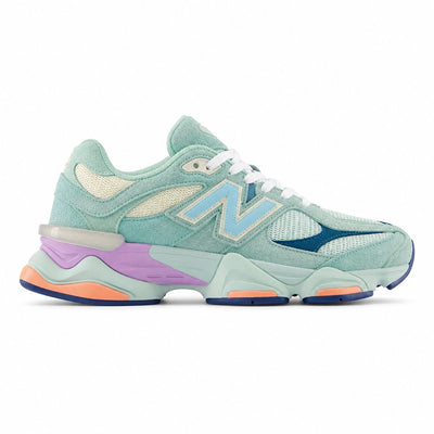 New Balance 9060 Feminino — Mint/Teal/Lavender/Peach