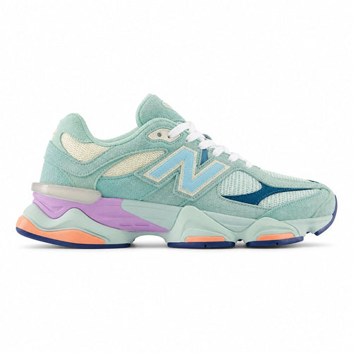 New Balance 9060 Feminino — Mint/Teal/Lavender/Peach