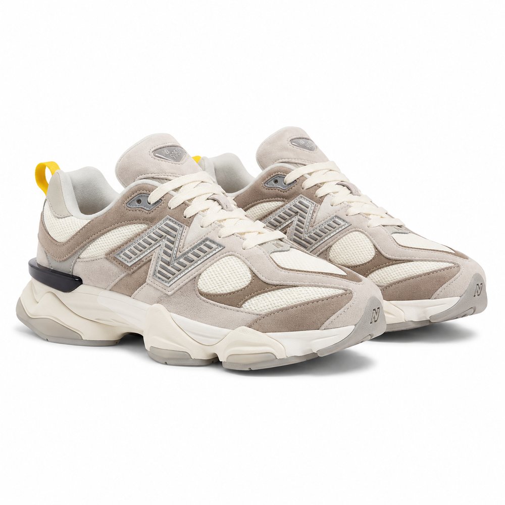 New Balance 9060 Feminino — Cream/Taupe/Sand/Silver