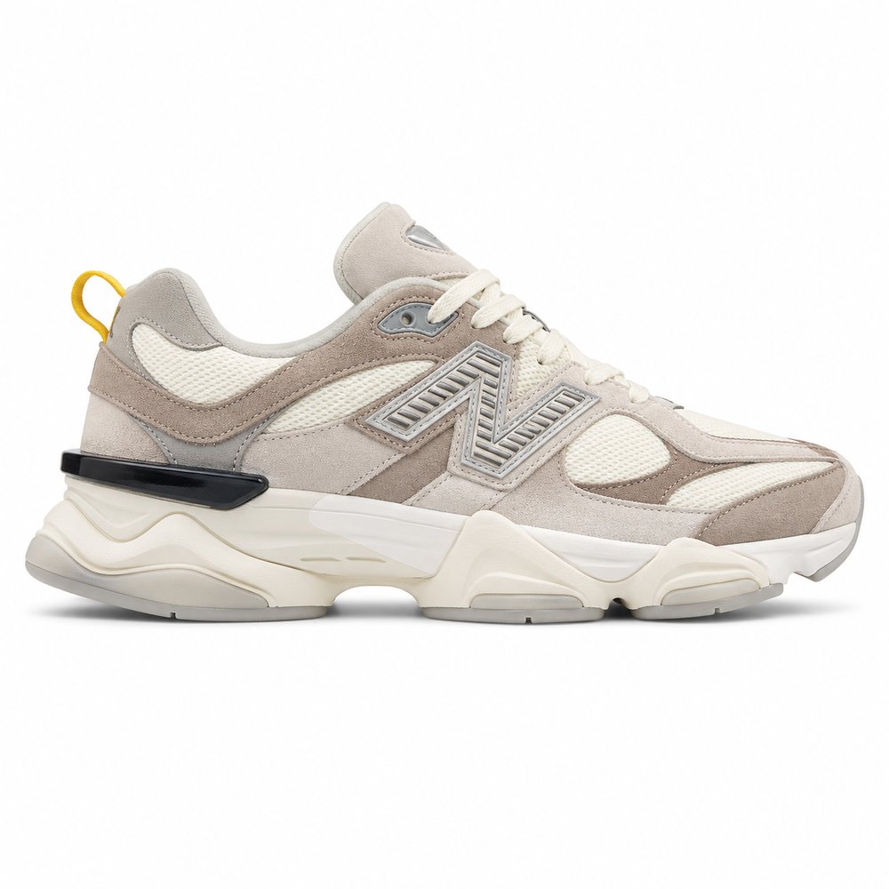 New Balance 9060 Feminino — Cream/Taupe/Sand/Silver