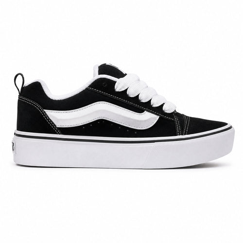 Vans Knu Skool Platform Feminino — Black White